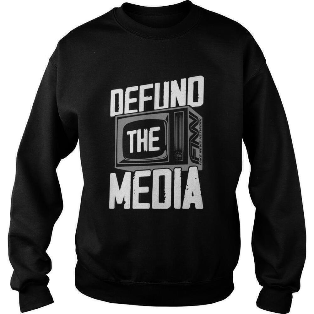 Defund The Media Political Statement Bold Graphic Unisex Sweatshirt